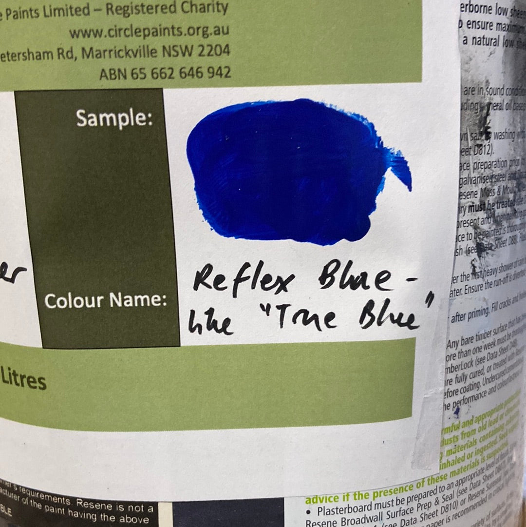 Exterior Low Sheen BLUES 4L - Pantone colour: Reflex Blue