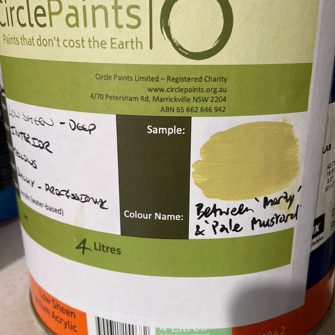 Interior Low Sheen YELLOWS 4L - Dulux colour: Pale Mustard (close match)