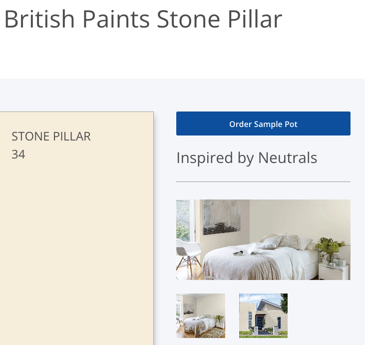Interior Low Sheen OFF-WHITES 12L - British paints colour: Stone Pillar (similar to Gentle Touch Half)